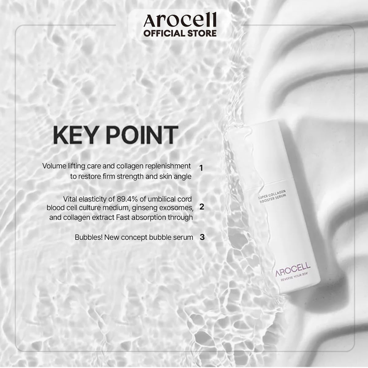 Boost Your Glow with AROCELL Super Collagen Bubble Serum! ✨💧 Perfect for Volume, Elasticity, and Hydration! #KBeauty #SkincareEssentials
