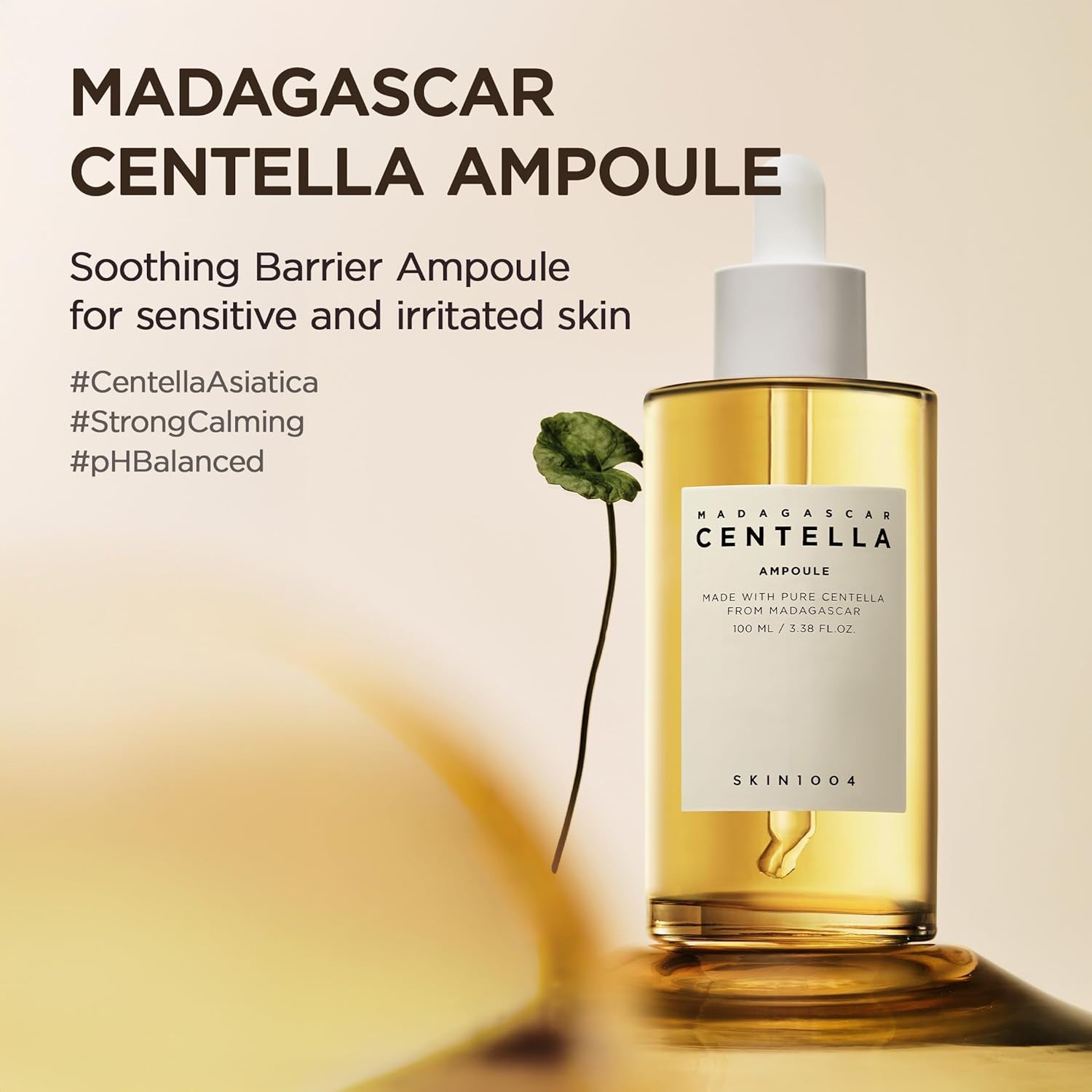 SKIN1004 Madagascar Centella Asiatica Ampoule Facial Serum 1.85 Fl.Oz, 55Ml, Soothes Acne Prone and Sensitive Skin