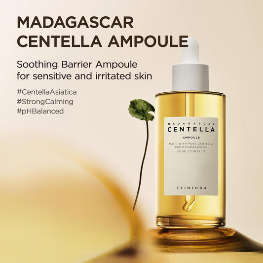 SKIN1004 Madagascar Centella Asiatica Ampoule Facial Serum 1.85 Fl.Oz, 55Ml, Soothes Acne Prone and Sensitive Skin