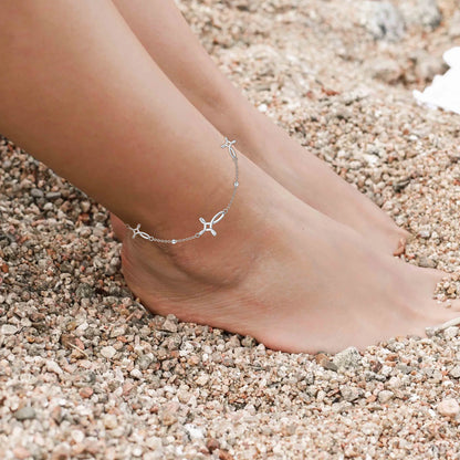 S925 Sterling Silver Cross Celtic Knot Ankle Bracelets Birthday Anniversary Mothers Day Christmas Gifts for Women