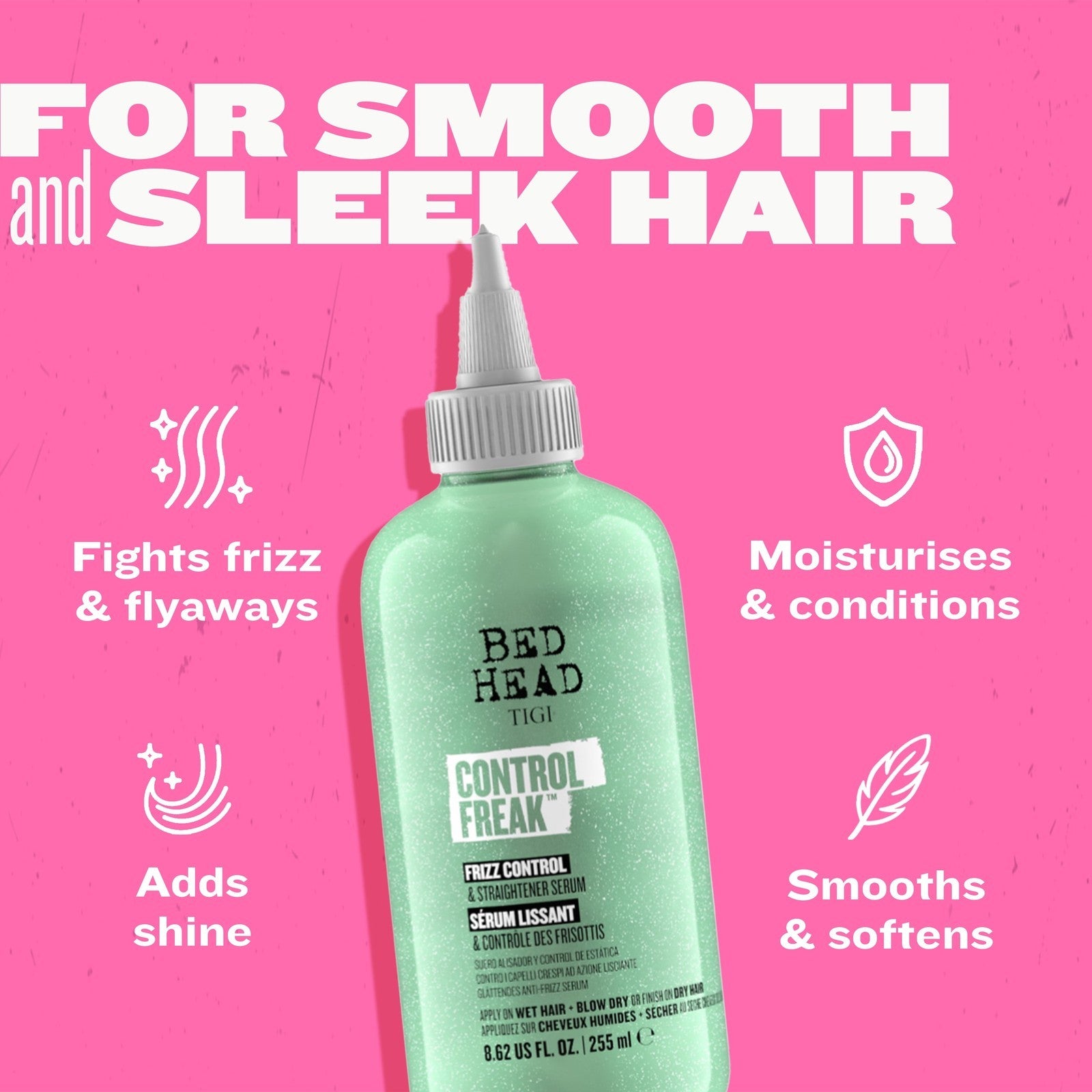 Control Freak Frizz Control & Straightening Serum - Use for Anti-Frizz & Smoothi