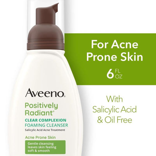 Clear Complexion Foaming Facial Cleanser, Oil-Free Acne Face Wash, 6 Fl. Oz
