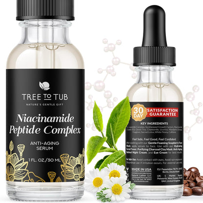 Glow Up Your Skin! 🌟 Tree to Tub's Illuminating Vitamin C Serum - Triple the Hydration & Anti-Aging Power! Perfect for Dry, Sensitive Skin! 💧✨