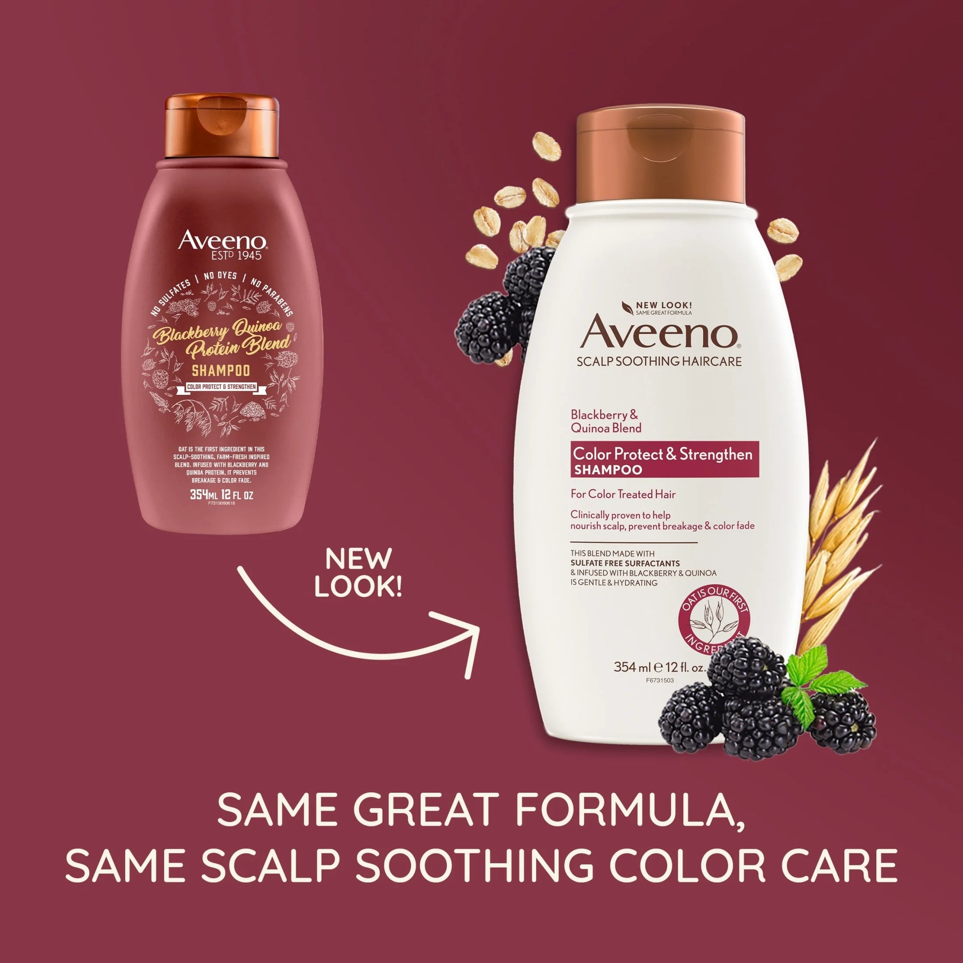 Blackberry & Quinoa Strengthening Shampoo for Color-Treated Hair, 12 Fl Oz