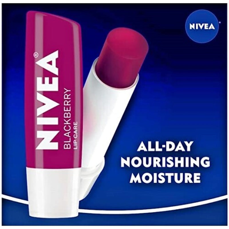Nivea Blackberry Tinted Lip Care, 0.17 Oz - Pack of 6