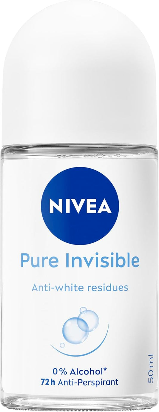 Nivea Pure Invisible 48H Antiperspirant Roll-On Deodorant 50Ml 1.7 Oz