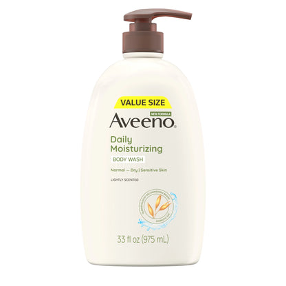 Daily Moisturizing Soap, Dry Skin Body Wash and Scrub with Prebiotic Oat, 33 Oz