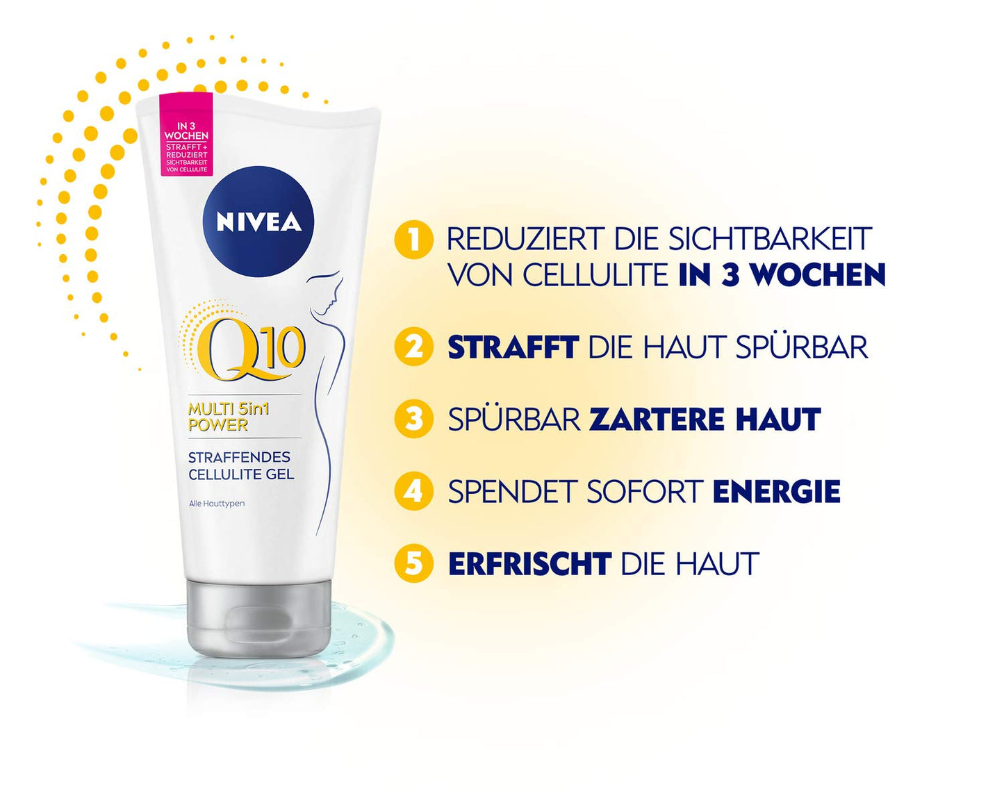 NIVEA Body Gel Q10 Anti-Cellulite (200Ml), Straffendes Hautpflege Gel Mit Q10 Und Lotus Extrakt, Cellulite Gel Mit Multi 5In1 Power Formel (Packung Mit 2)