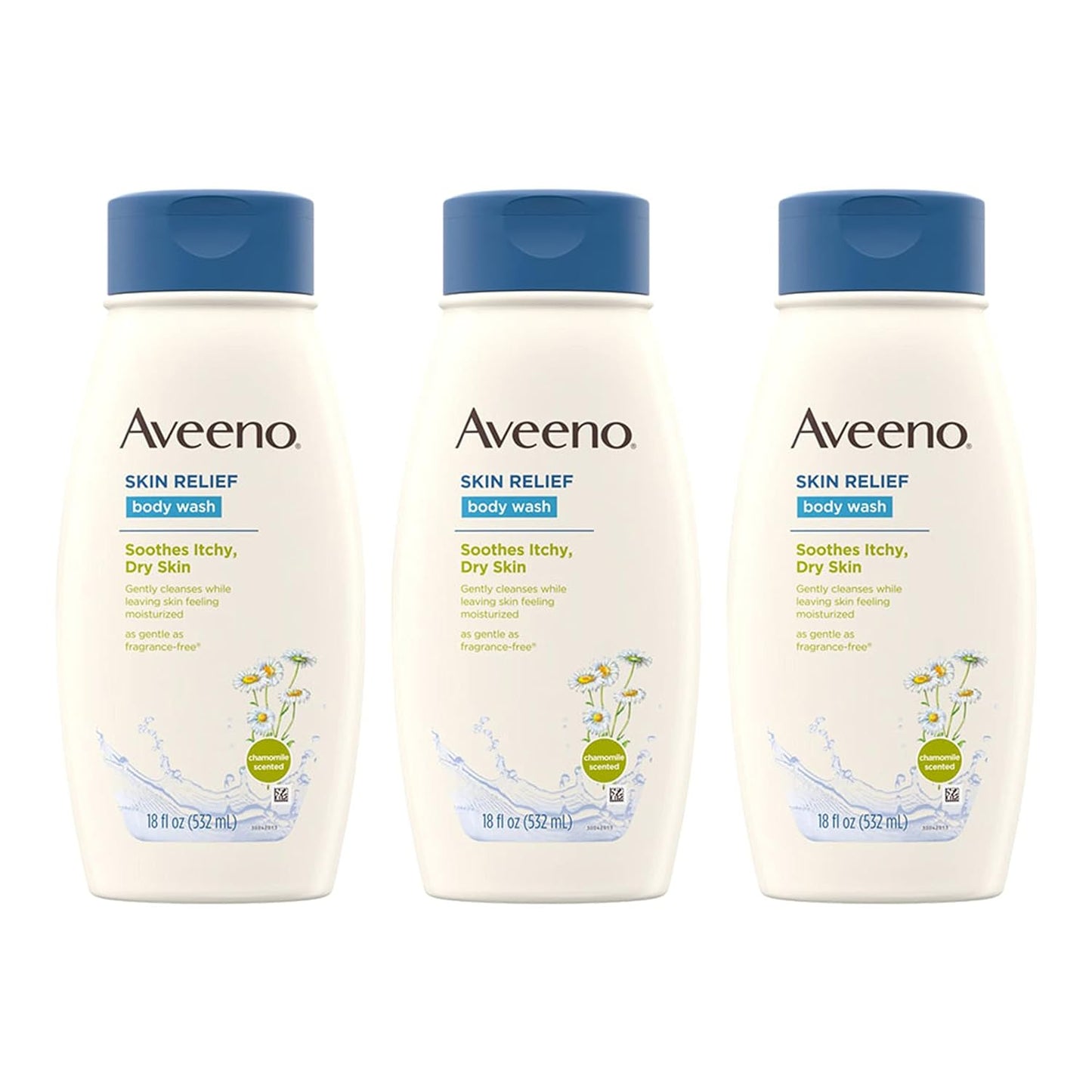 Aveeno Active Naturals Skin Relief Body Wash, Fragrance Free, 18 Fl Oz (Pack of 1)