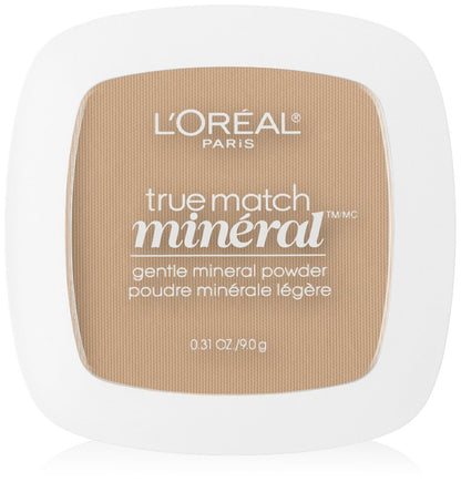 L’Oréal Paris True Match Mineral Pressed Powder, Nude Beige, 0.31 Ounce