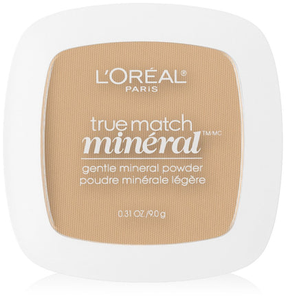 L’Oréal Paris True Match Mineral Pressed Powder, Nude Beige, 0.31 Ounce
