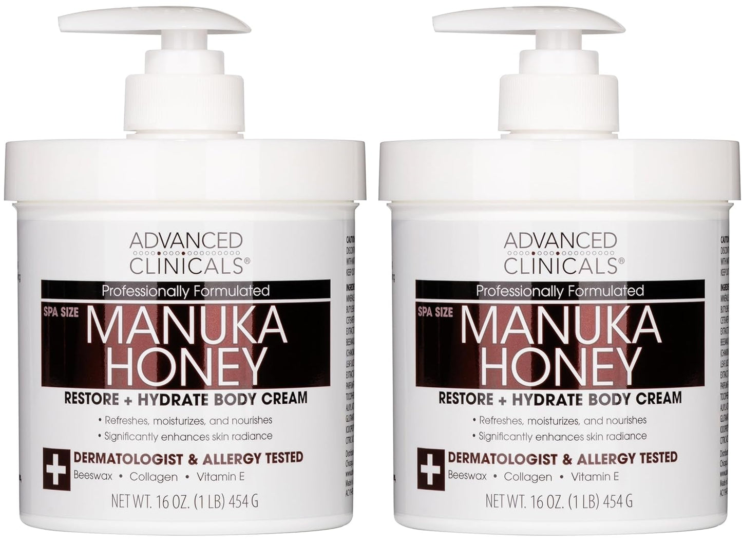 Collagen Body Cream and Face Serum Set - Unscented Formula for All Skin Types, Reduces Wrinkles and Dryness
