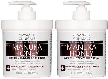 Collagen Body Cream and Face Serum Set - Unscented Formula for All Skin Types, Reduces Wrinkles and Dryness