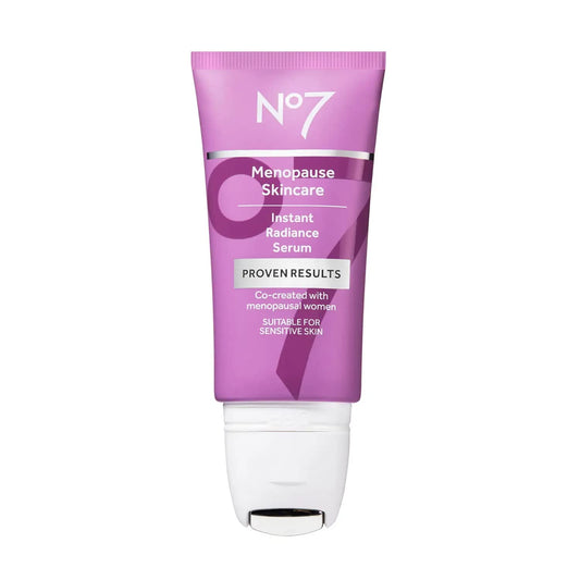 No7 Menopause Skincare Instant Radiance Serum – Hydrating Facial Serum with Hyaluronic Acid + Collagen Peptides for Firmer, Healthier Looking Skin – with Cooling Applicator (30Ml)