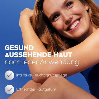 NIVEA Body Lotion Aloe & Pflege, Körpercreme Mit Tiefenpflege Serum Für 72H Feuchtigkeit, Körperlotion Mit Purem Hyaluron Und Aloe Vera Natürlichen Ursprungs(400 Ml)