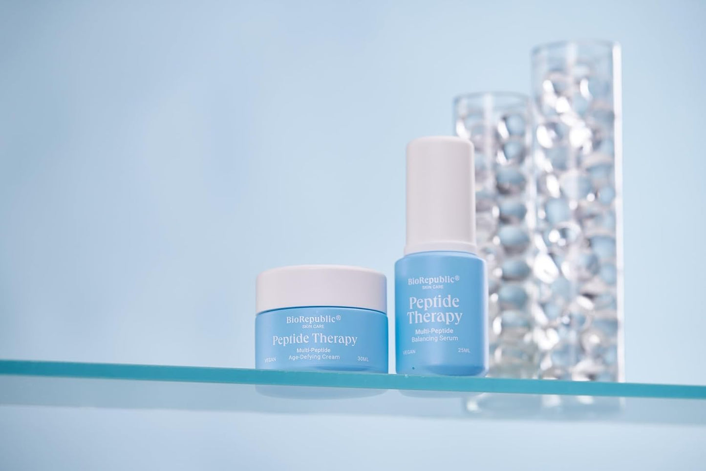 Biorepublic Skincare Multi-Peptide Power Recovery Serum - Balancing Serum to Brighten & Revitalize Skin - Ideal for All Skin Types & 100% Vegan (25 Ml)