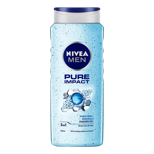 Nivea Pure Impact Shower Gel, 500Ml