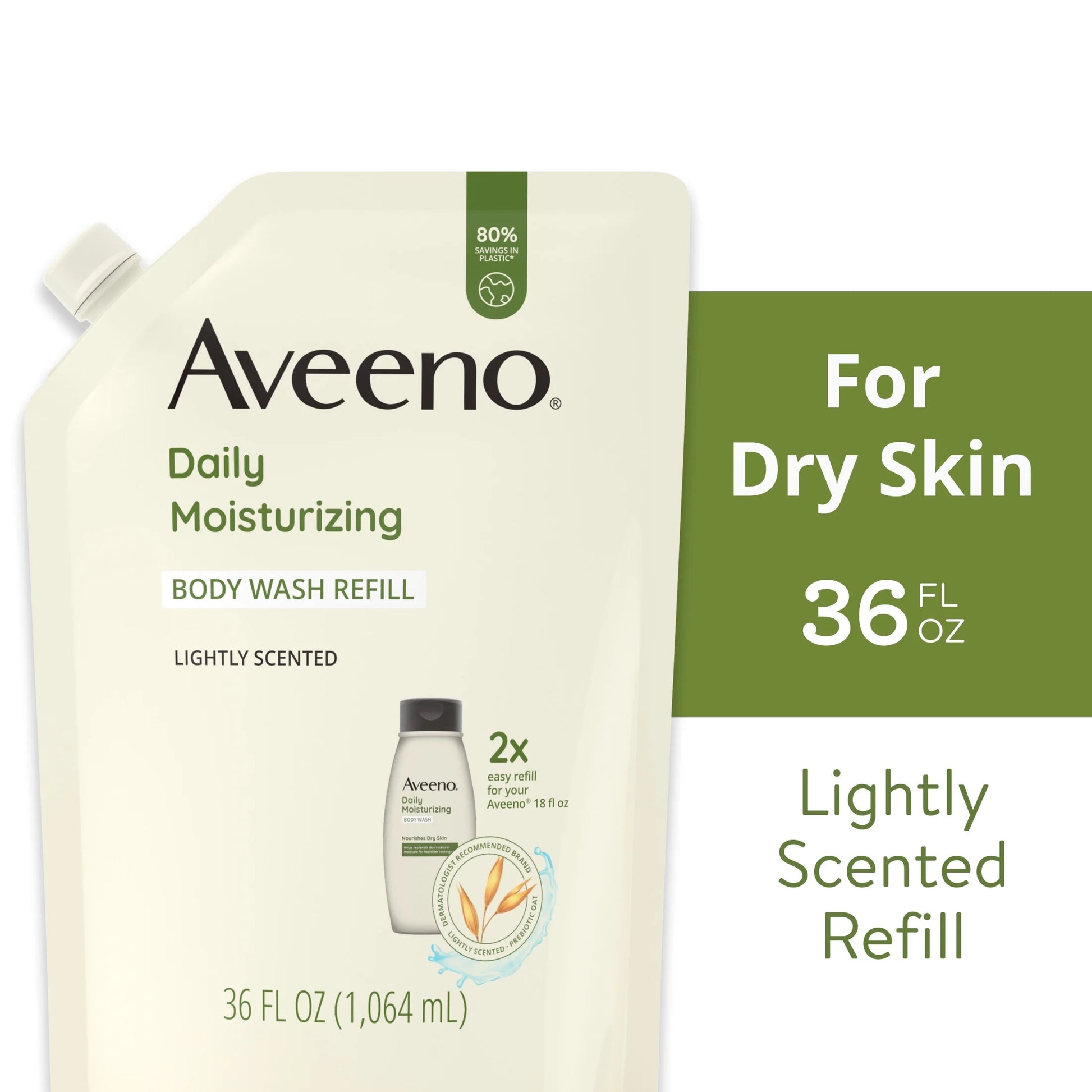Daily Moisturizing Body Wash + Prebiotic Oat Refill, 36 Fl. Oz