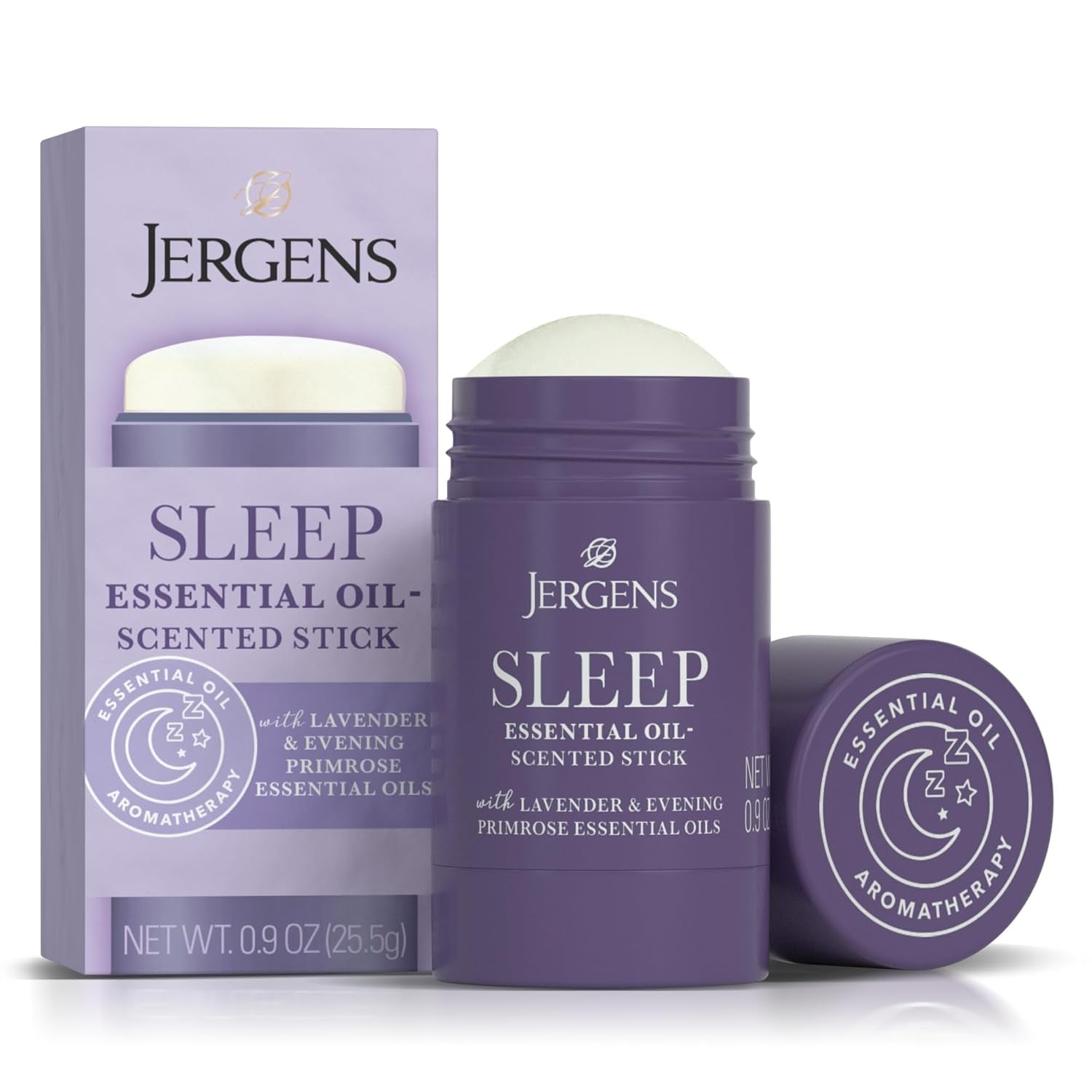 Jergens Sleep Stick Restful Blend Essential Oil Balm, Aromatherapy with Lavender & Evening Primrose Essential Oil, 0.9 Oz