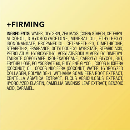 Jergens Natural Glow +Firming Self Tanner Body Lotion, Medium to Deep Skin Tone, Sunless Tanning Moisturizer with Collagen and Elastin, Helps to Visibly Reduce Cellulite, 7.5 Oz, Pack of 2