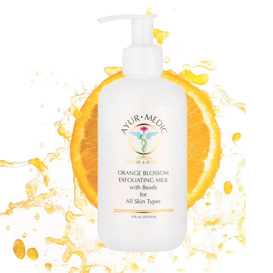 Ayur-Medic Orange Blossom Exfoliating Milk with Beads for All Skin Types