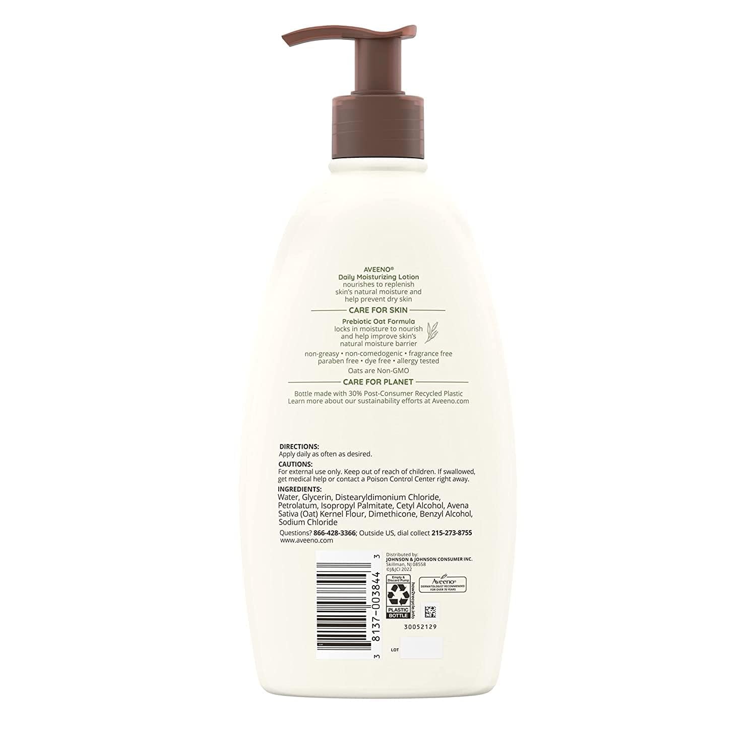 Daily Moisturizing Body Lotion with Soothing Oat and Rich Emollients, Fragrance-