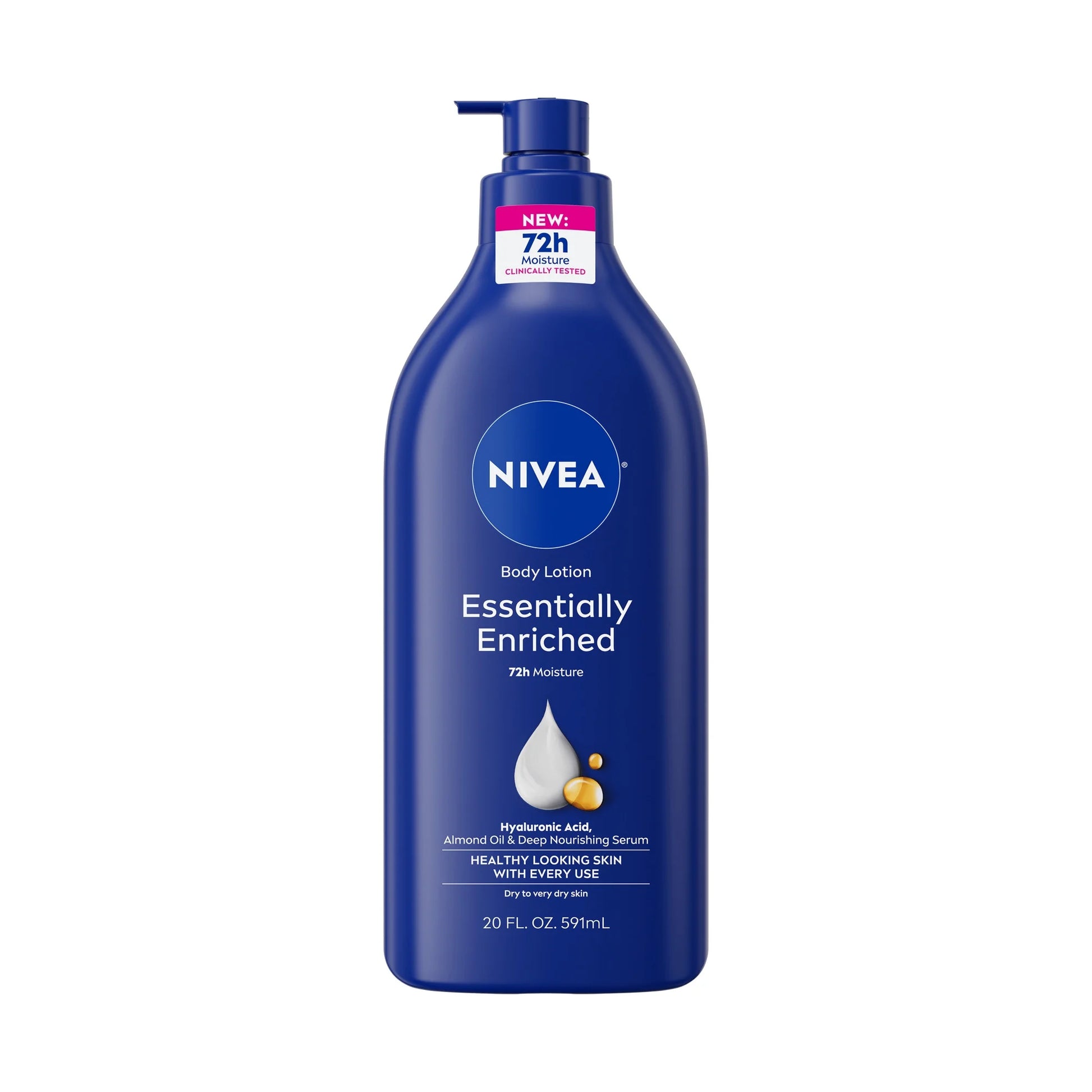 Essentially Enriched Body Lotion for Dry Skin with Hyaluronic Acid and Almond Oil, 20 Fl Oz
