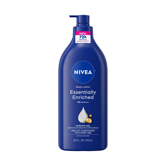 Essentially Enriched Body Lotion for Dry Skin with Hyaluronic Acid and Almond Oil, 20 Fl Oz