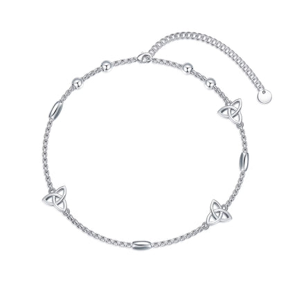 S925 Sterling Silver Celtic Knot Ankle Bracelets Birthday Anniversary Mothers Day Christmas Gifts for Women