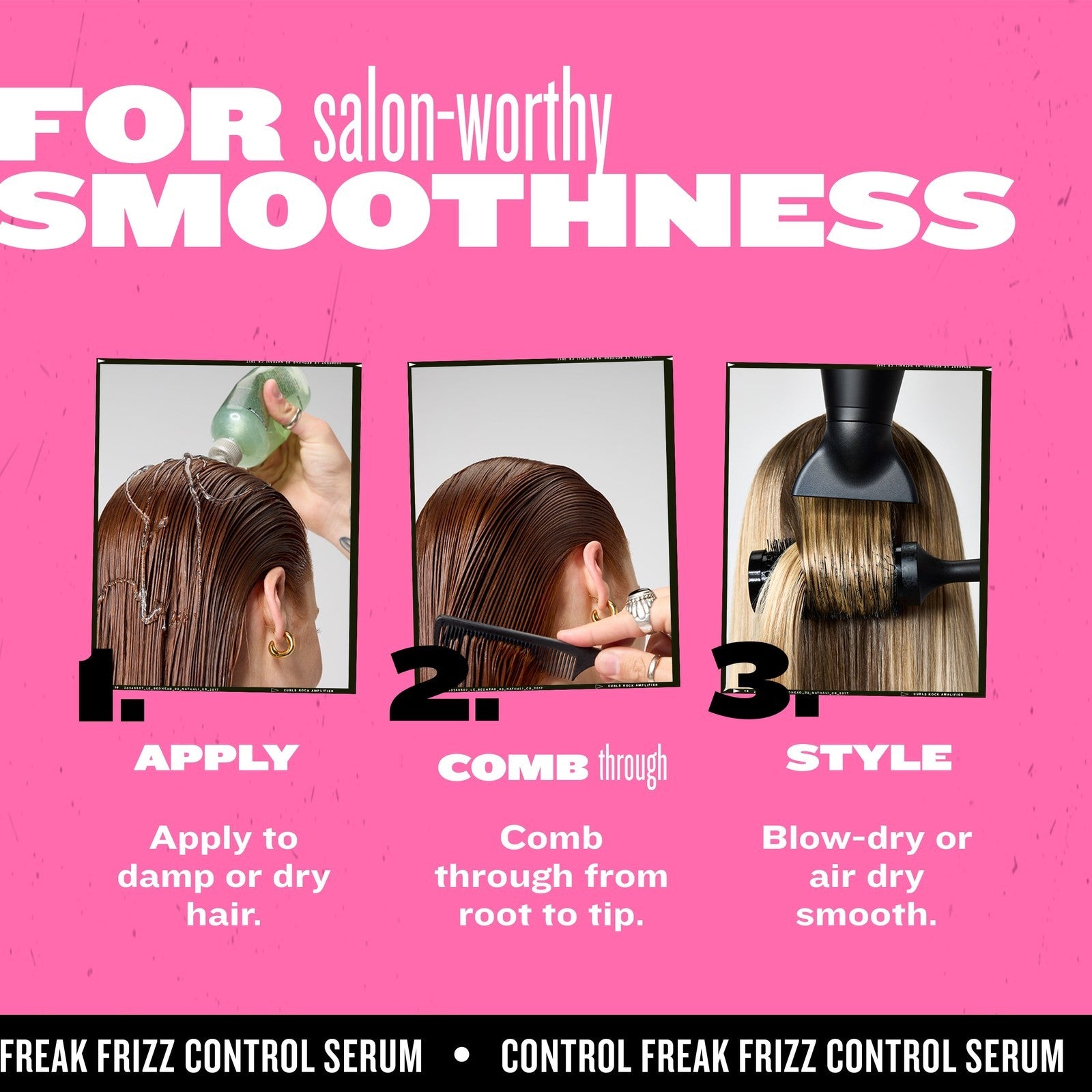 Control Freak Frizz Control & Straightening Serum - Use for Anti-Frizz & Smoothi