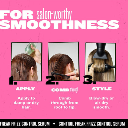 Control Freak Frizz Control & Straightening Serum - Use for Anti-Frizz & Smoothi
