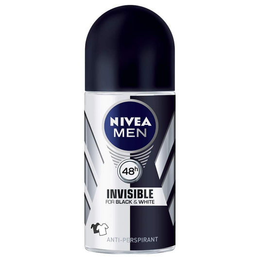 Nivea Men Invisible Black & White Anti-Transpirant Roll-On 50 Ml