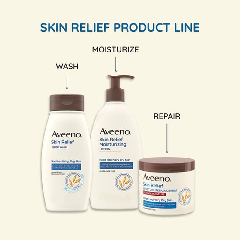 Aveeno Skin Relief Moisturizing Body Lotion 18 Oz Fragrance Free for Dry Skin