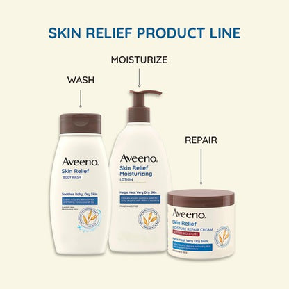Aveeno Skin Relief Moisturizing Body Lotion 18 Oz Fragrance Free for Dry Skin