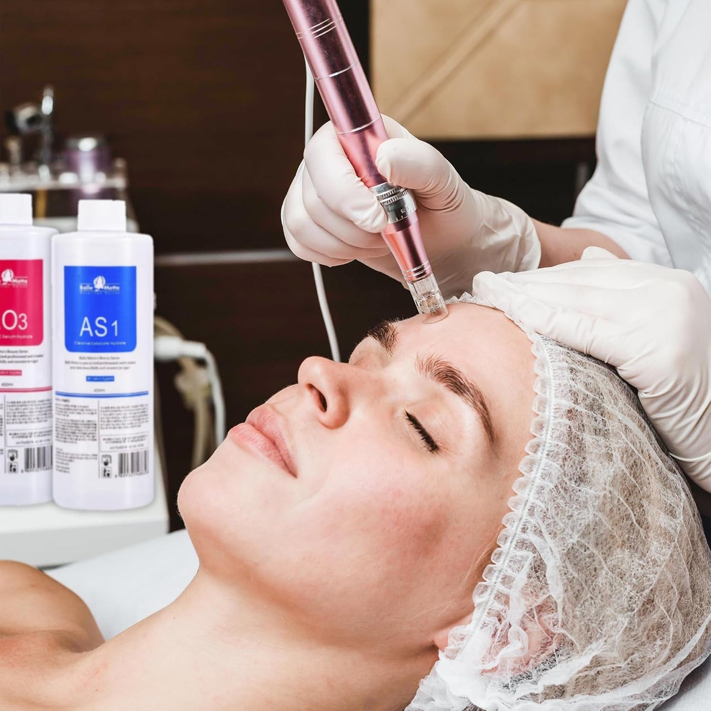 Hydrate Face Solution AO3 for Facial Machine Professional, AS1 SA2 AO3 Aqua Peeling Solution Hydrate Serums for Facial Cleansing, Face Skin Care, Hydrating, Exfoliate (400Ml/3Pcs)