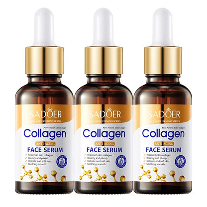 3-Piece Collagen Face Serum Set for Firming, Moisturizing, and Nourishing Skin