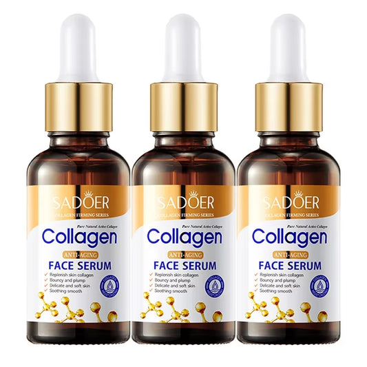 3-Piece Collagen Face Serum Set for Firming, Moisturizing, and Nourishing Skin
