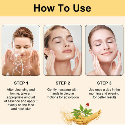 Ginseng Extract Liquid and Peptide Anti-Aging Serum Duo for Firming and Reducing Fine Lines (2PCS)