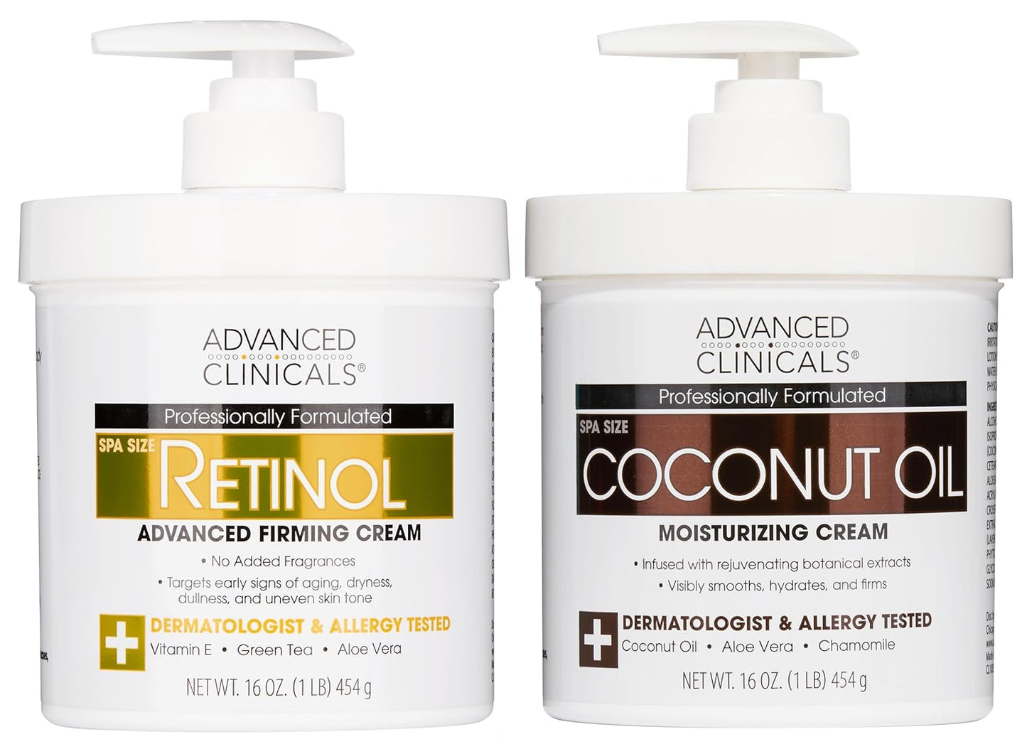 Collagen Body Cream and Face Serum Set - Unscented Formula for All Skin Types, Reduces Wrinkles and Dryness