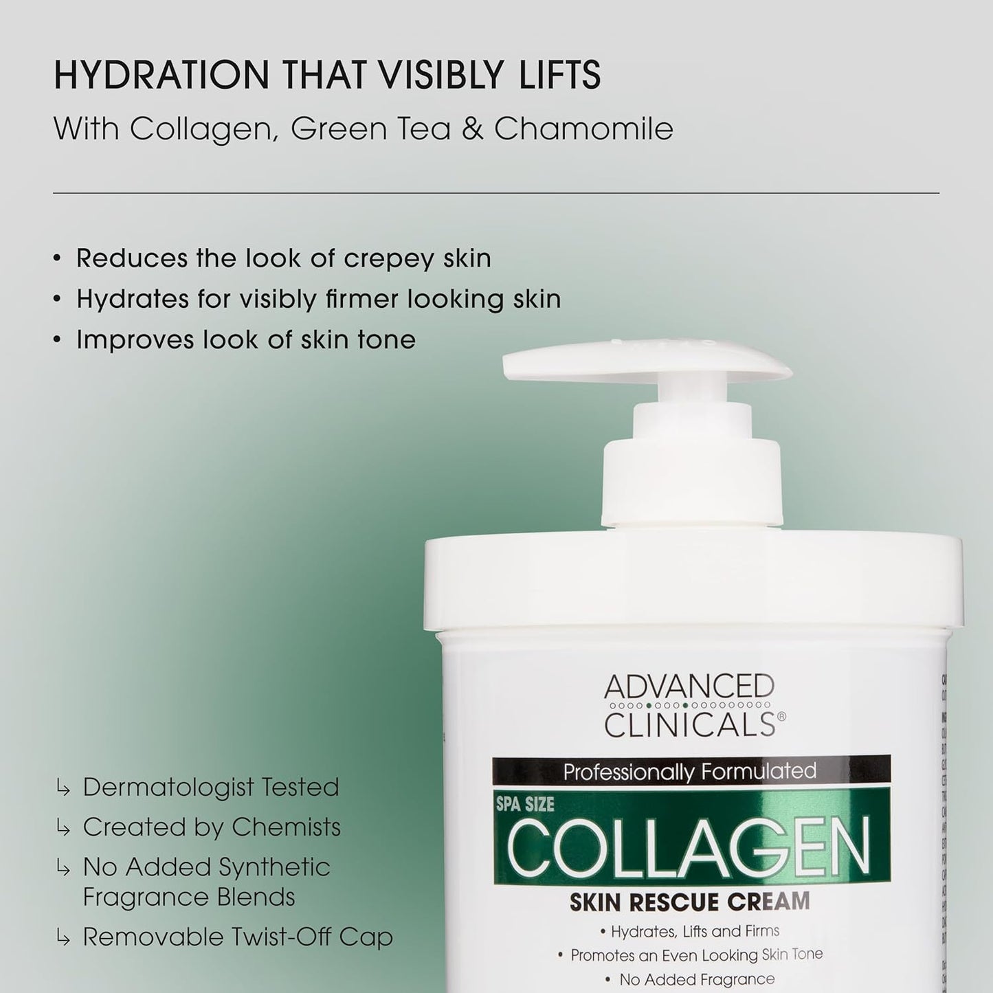 Collagen Body Cream and Face Serum Set - Unscented Formula for All Skin Types, Reduces Wrinkles and Dryness