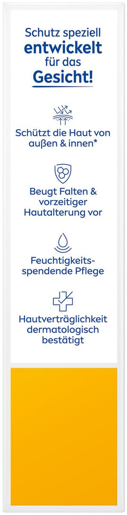 NIVEA SUN UV Gesicht Q10 Anti-Age Sonnenschutz Mit LSF 30 (50 Ml), Feuchtigkeitsspendende Gesichtssonnencreme, Anti-Falten Sonnencreme Mit Schutz Vor Uva/Uvb-Strahlen