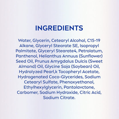 NIVEA Sensitive and Radiant Body Lotion for Sensitive Skin, Unscented Body Lotion with Hypoallergenic Formula, 16.9 Fl Oz Pump Bottle