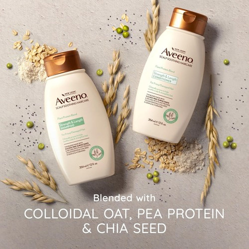 Aveeno Plant Protein Blend Conditioner 12 Fl Oz Frizz Control and Nourishing ...