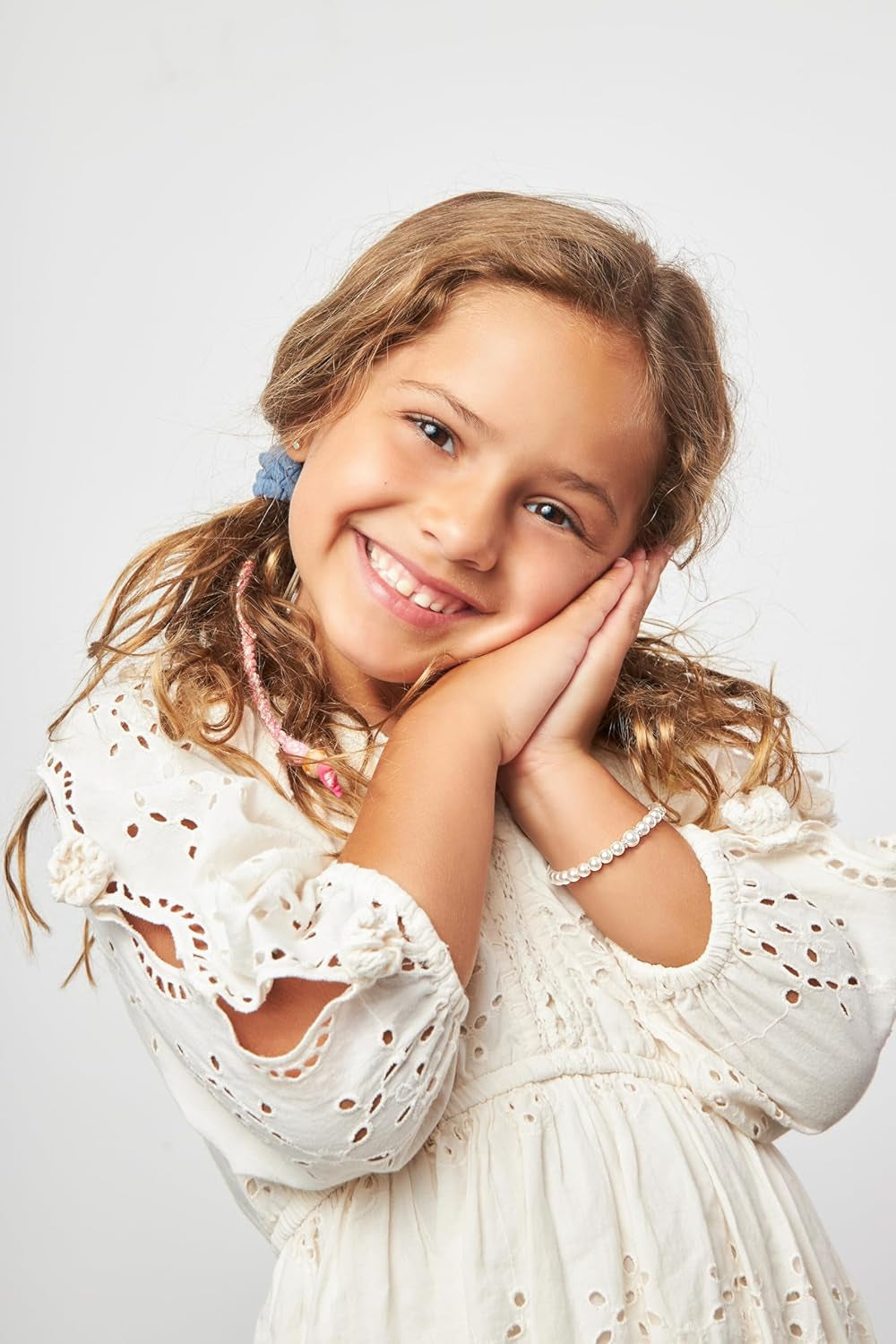 Sterling Silver Cross Charm White Pearl Bracelet for Girl Infant and Newborn Baby'S Baptism Gifts for Toddler Baby Girl or Boy Elegant Baptismal Keepsake Girls Jewelry, Birthday Gifts