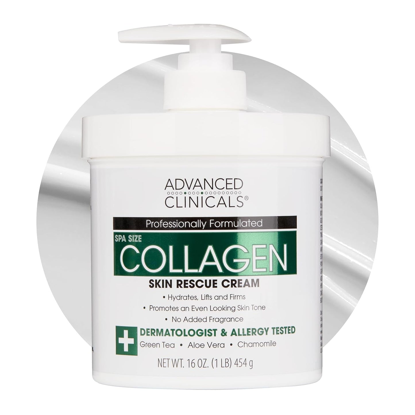Collagen Body Cream and Face Serum Set - Unscented Formula for All Skin Types, Reduces Wrinkles and Dryness