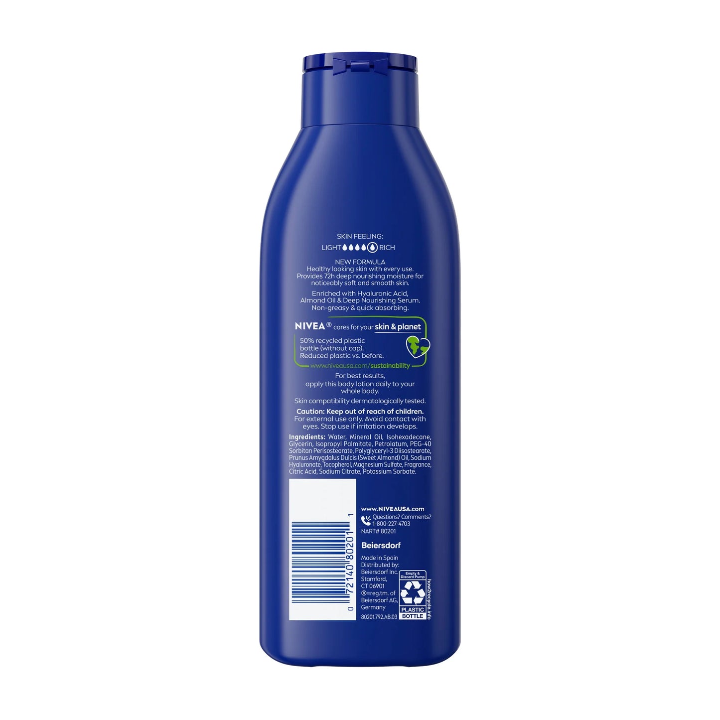 (4 Pack)  Essentially Enriched Body Lotion for Dry Skin with Hyaluronic Acid and Almond Oil, 8.4 Fl Oz