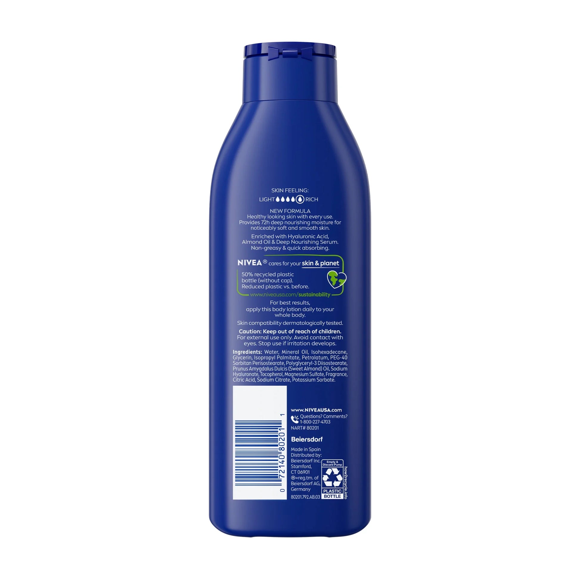 (4 Pack)  Essentially Enriched Body Lotion for Dry Skin with Hyaluronic Acid and Almond Oil, 8.4 Fl Oz