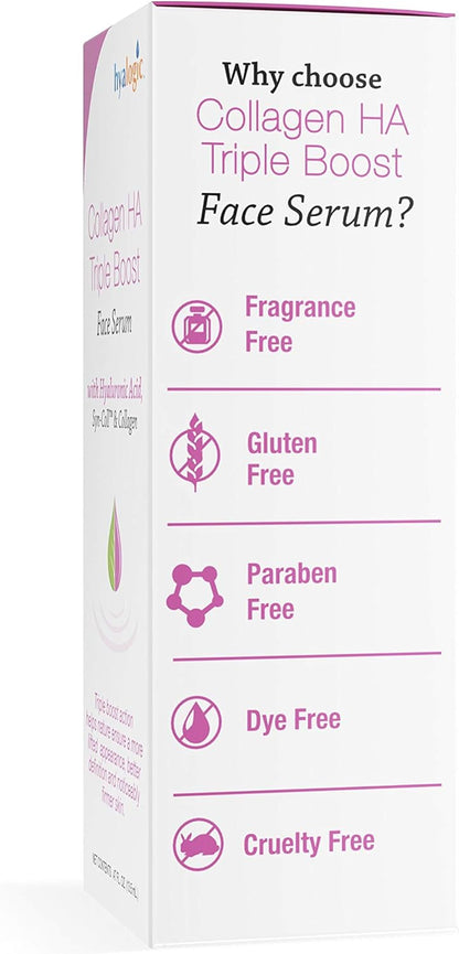 Hyalogic HA Collagen Serum - Triple Action Face Serum for Enhanced Skin Health - Peptide-Infused Formula for Youthful Firmness and Elasticity, Fragrance-Free and Paraben-Free, 0.47 FL OZ