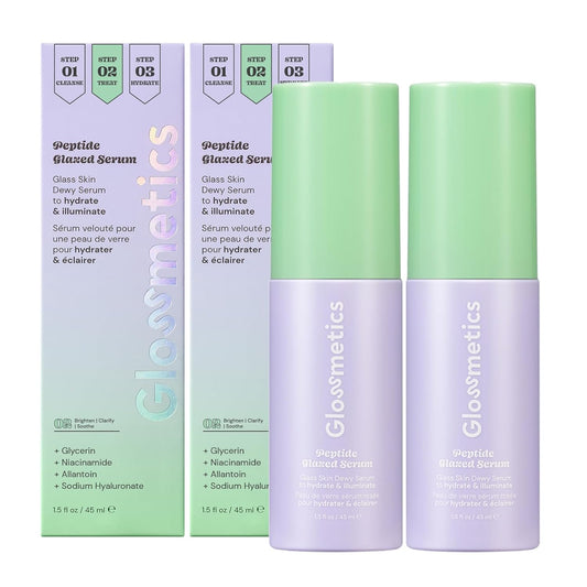 Glossmetics Peptide Glazed Face Serum for Women - Hydrating, Pore Tightening, Illuminating 5% Niacinamide Serum for Face with Hyaluronic Acid Serums for Skin Care