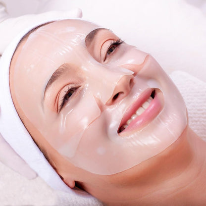 Deep Collagen Face Mask Overnight, Bio- Collagen Mask Real Deep Mask, Hydrating Hydrogel Masks with Low Molecular Collagen for Firming, Elasticity, Pore Minimizing 40G X 5Ea